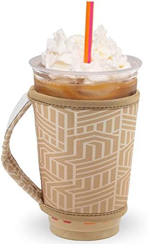 GoCuff Reusable Hot and Iced Coffee Cup Insulator Sleeve with Handle for Beverages, Soda, Latte, ... | Amazon (US)
