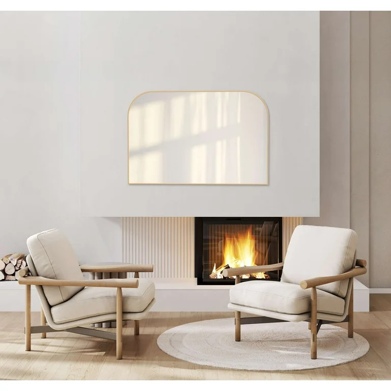Mainstays 36"x24" Mantel Wall Mirror, Gold - Walmart.com | Walmart (US)