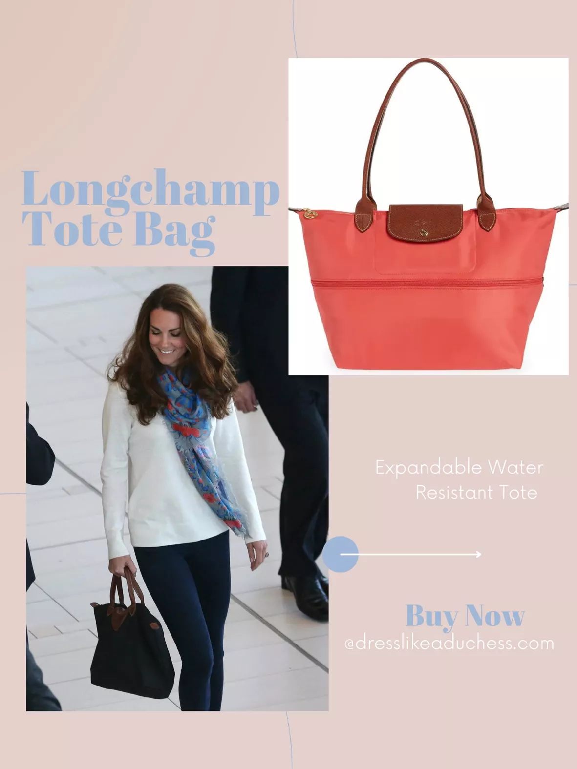 Kate Middleton and I Both Use Longchamp Bags, and They're on Sale Now