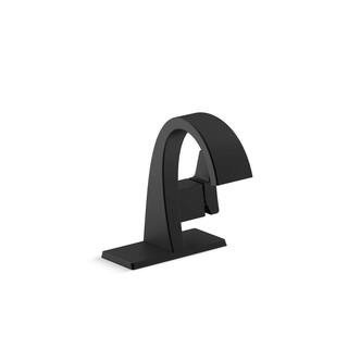 KOHLER Katun Single Hole or 4 in. Centerset Single-Handle Bathroom Faucet in Matte Black K-R78037... | The Home Depot