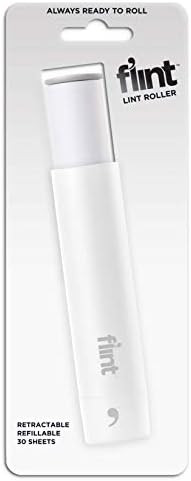Flint Retractable Lint Roller, Refillable, 30 Sheets (White Packaged) | Amazon (US)