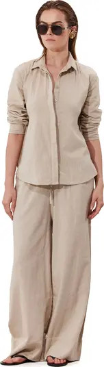 Terra Wide Leg Beach Pant Cover-Up Beach Pants Tan Pants Neutral Pants Beige Pants Outfit Outfits | Nordstrom