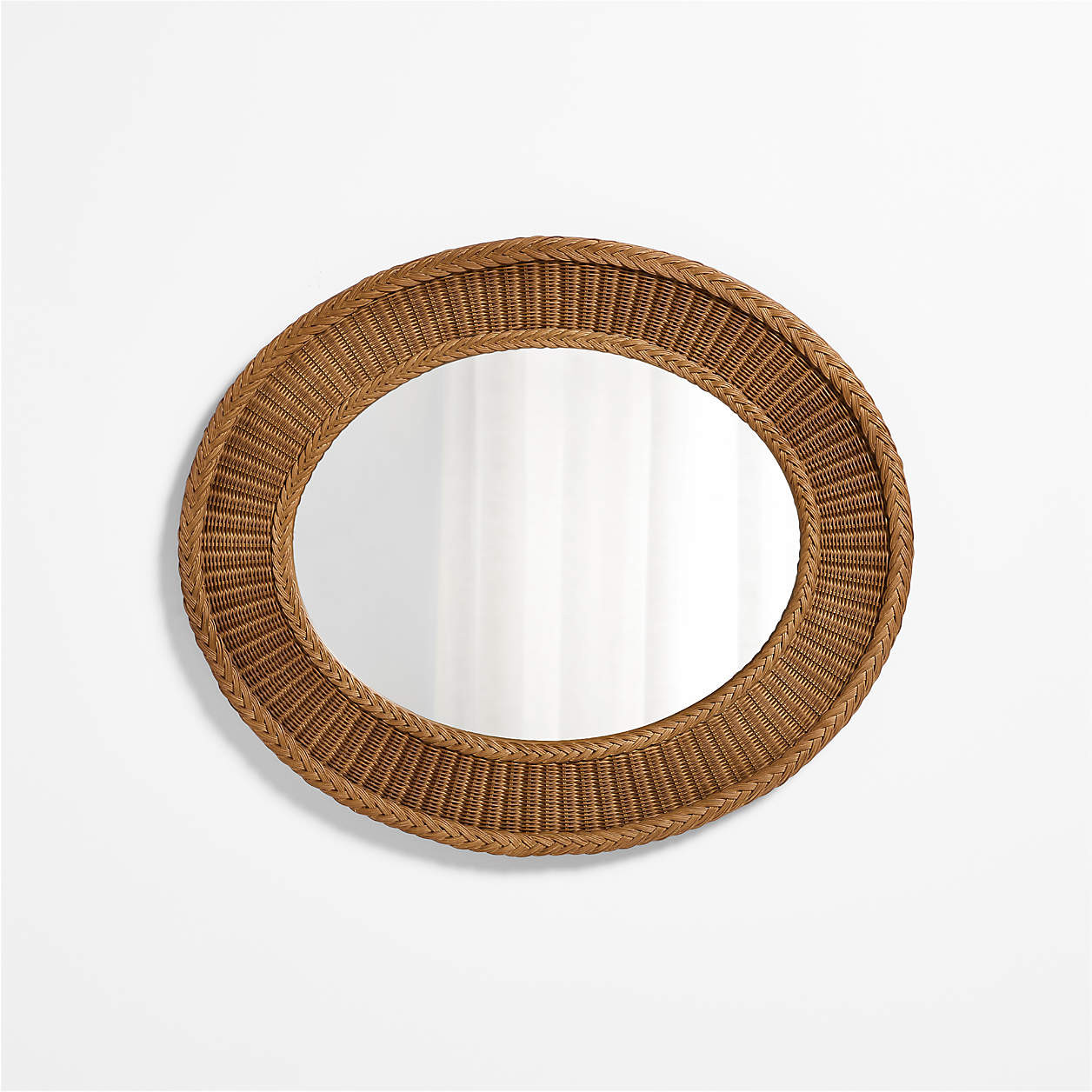 Fable Rattan Mirror by Sharland England | Crate & Kids | Crate & Barrel