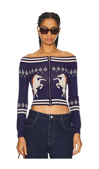 Horse Girl Cardigan in Navy | Revolve Clothing (Global)