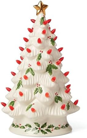 Lenox 893624 Treasured Traditions Holiday Red Bulbs Lit Tree, Christmas Decor | Amazon (US)