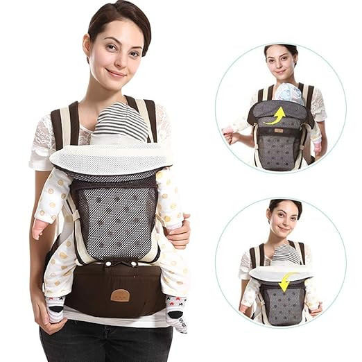 Baby Carrier Hip Seat Toddler 360 Ergonomic Breathable Soft Baby Backpack Carrier Seat Belt Waist... | Amazon (US)