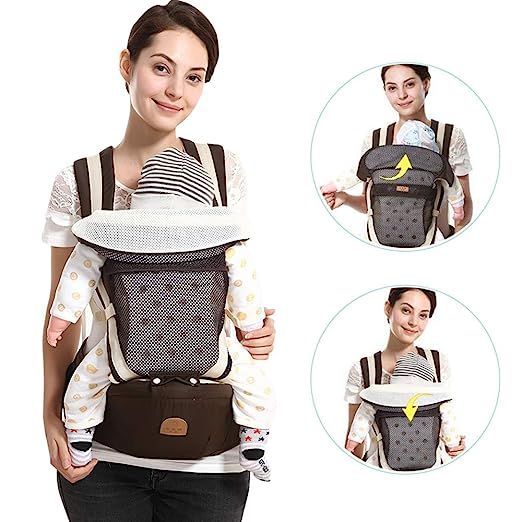 Baby Carrier Hip Seat Toddler 360 Ergonomic Breathable Soft Baby Backpack Carrier Seat Belt Waist... | Amazon (US)