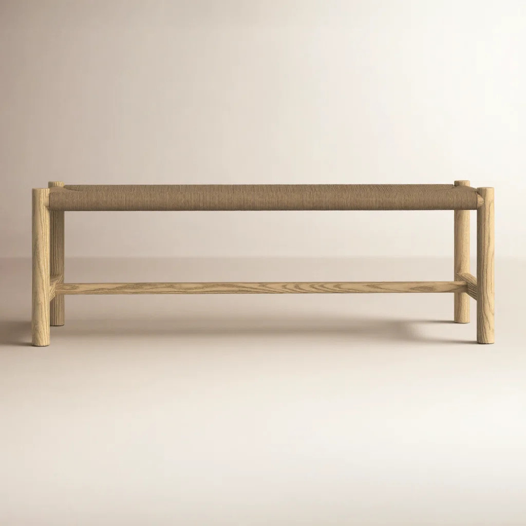 HAWTHORN BENCH LARGE BLACK | Perigold