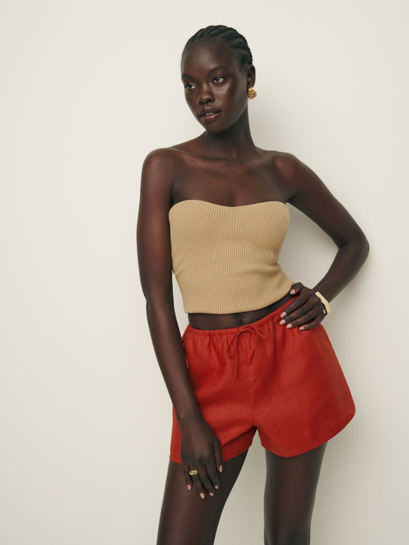 Zoey Linen Short | Reformation (Global)