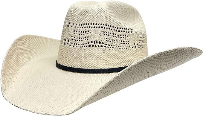 American Hat Makers Billings Straw Cowboy Hat — Womens & Mens Cowboy Hat (Cream) | Amazon (US)