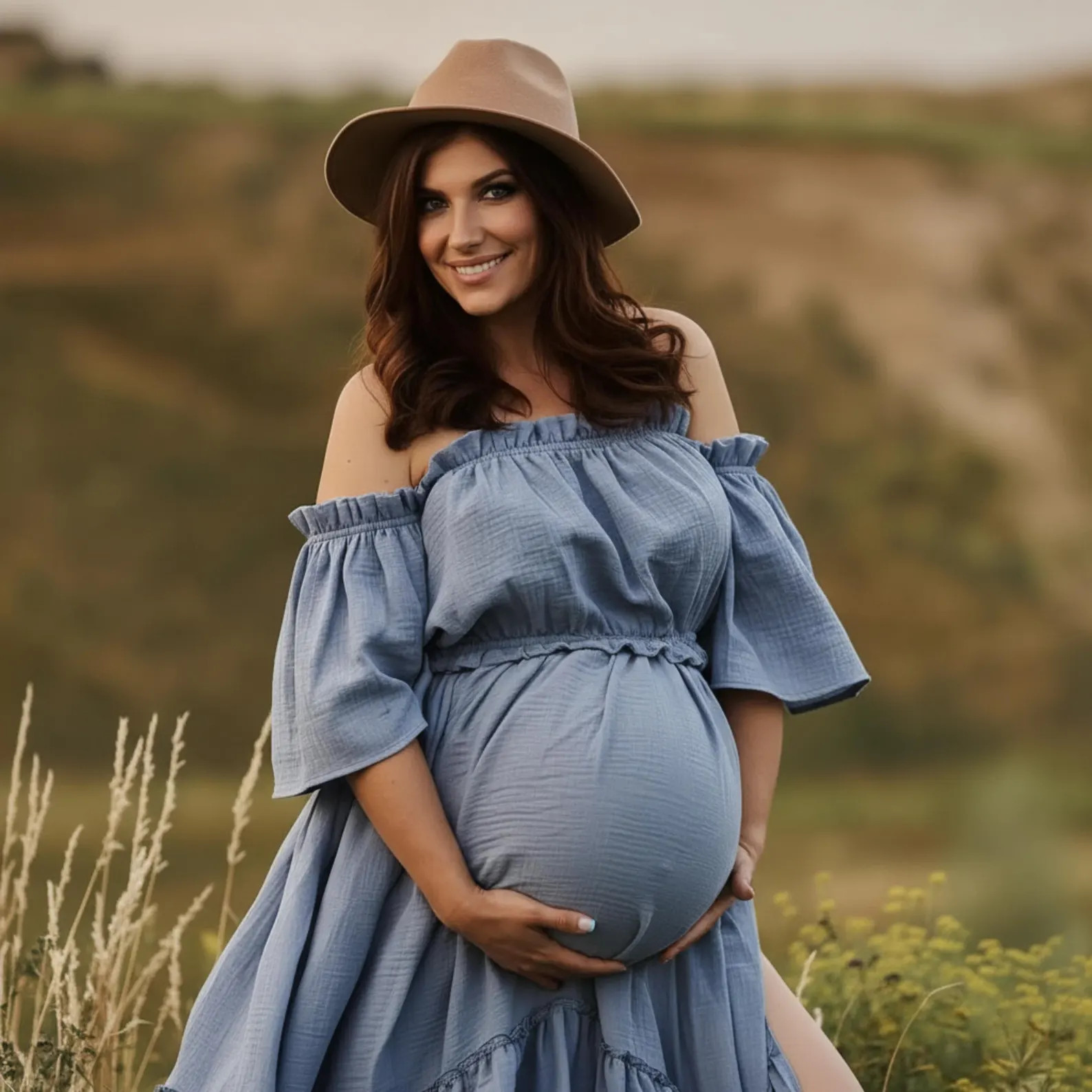 Boho Maternity Dress for Photoshoot | Gauze Pregnancy Gown | Goddess Style Maternity Dress | Phot... | Etsy (Global)