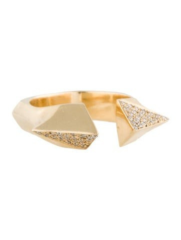 Jennifer Fisher Diamond Square Peak Ring | The Real Real, Inc.