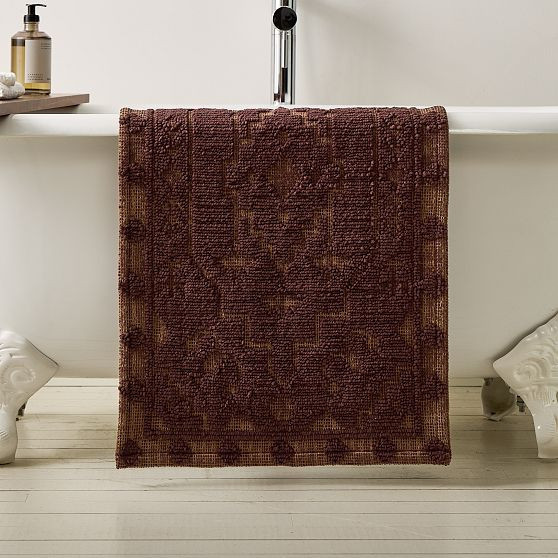 Sahar Bathmat, 20x34, Bordeaux | West Elm (US)