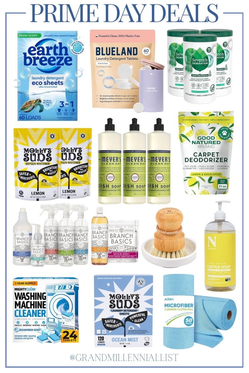 Amazon prime day deals
All natural cleaning supplies, laundry detergent, dish soap, toilet, scrubbers, washing machine cleaner

#LTKHome #LTKFindsUnder50 #LTKFamily