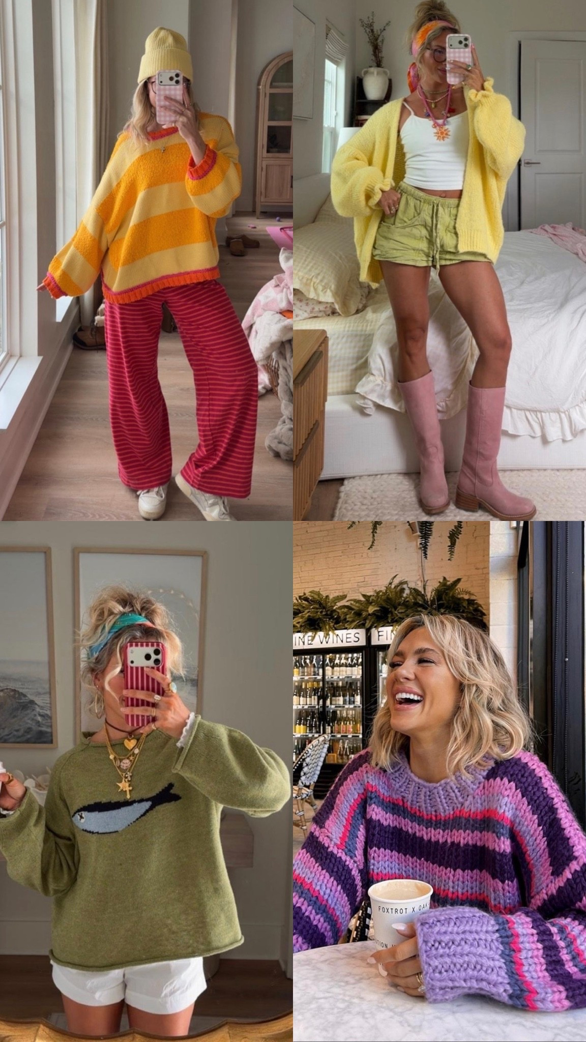 Colorful sweaters for fall 🩵💛🩷 any items oos I linked similar

#LTKootd #LTKSeasonal #LTKTravel