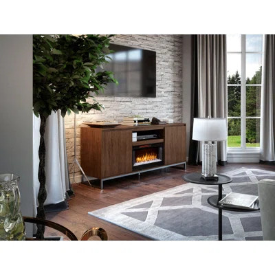 Palmdale TV Stand for TVs up to 80" with Electric Fireplace Included Scott Living | Wayfair North America