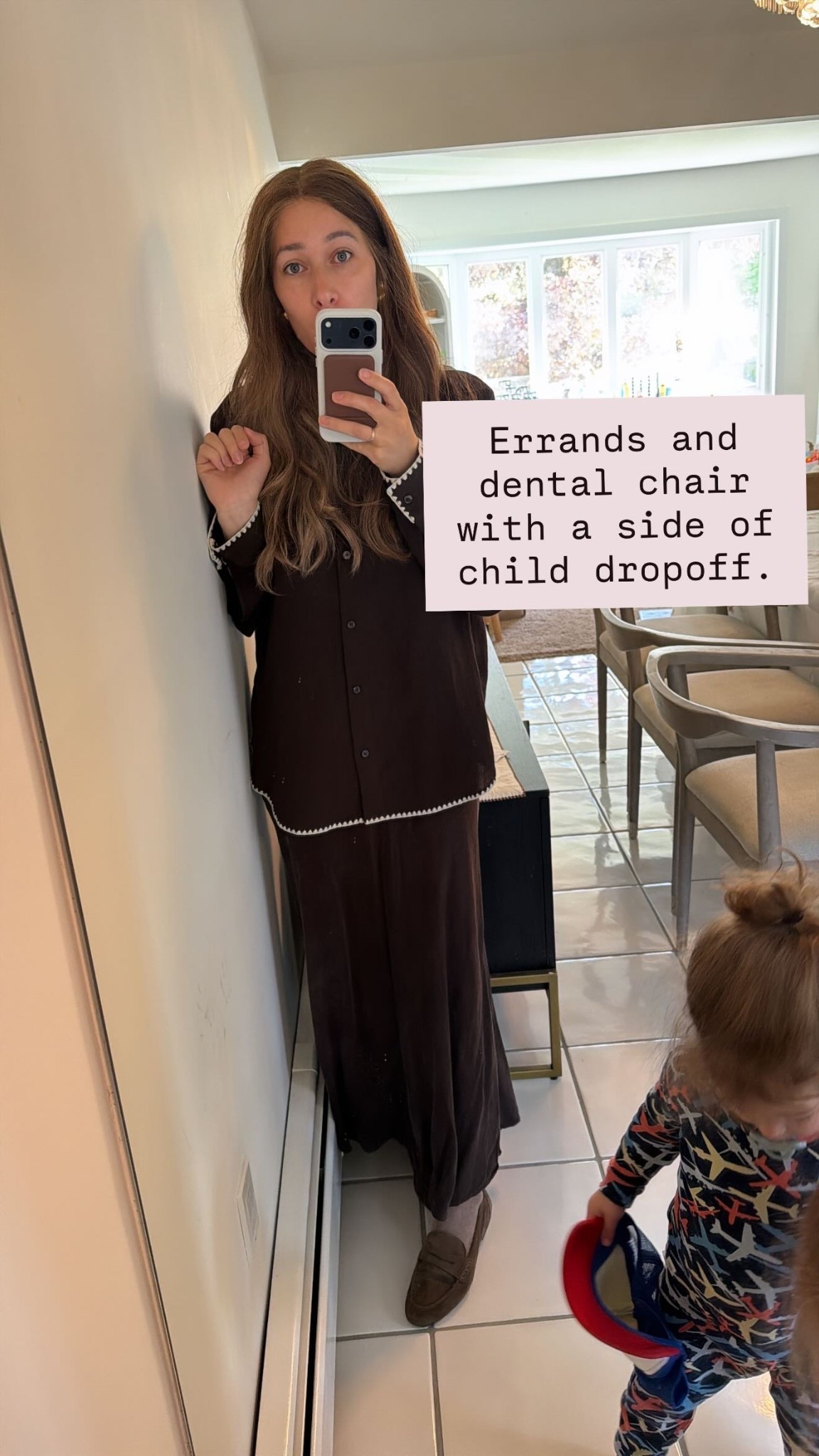 Errands and dental chair with a side of child dropoff.