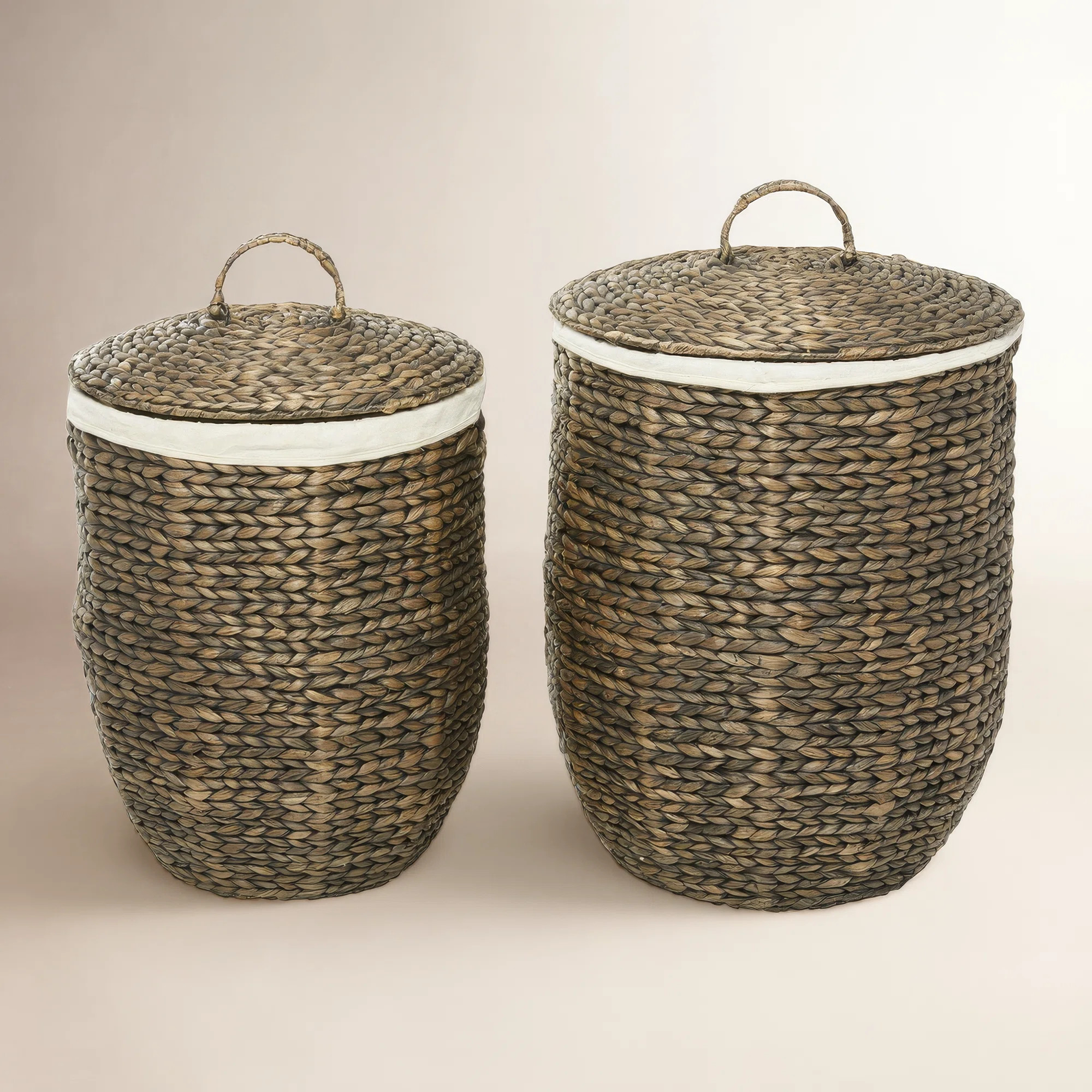 Seagrass Handmade Decorative and Functional Storage Basket with Liner and Matching Tops | AllModern