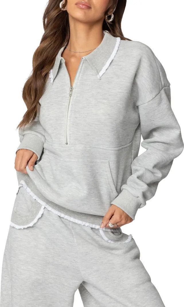 Ashtin Ruffle Trim Sweatshirt | Nordstrom