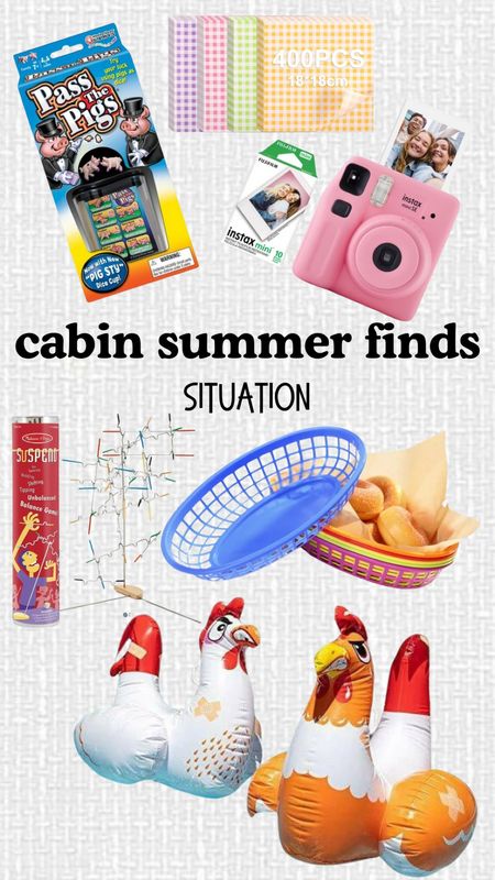Recent finds that I felt were perfect for our cabin this summer! Summer family games to play, chicken floats for the lake and things for serving all that good summer BBQ. Walmart truly has it all! 

#LTKxWalmart #LTKSwim #LTKFamily