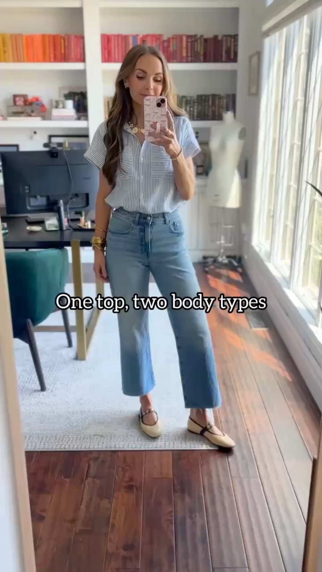 Our fave @nordstrom linen shirt is 30% off! I am in a XS, Kristie is in a Large. Paired with @target jeans, @madewell jeans + flats, @buddhagirl bracelets and @anthropologie necklace 

#LTKStyleTip #LTKxMadewell #LTKMidsize