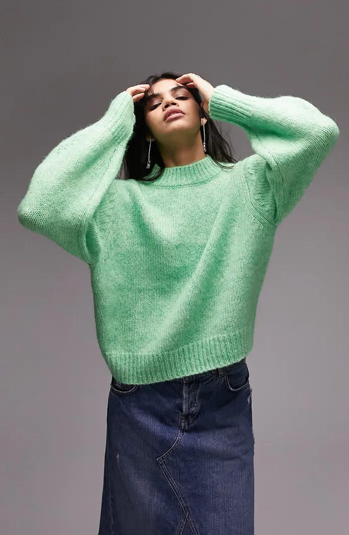 Topshop High Crewneck Sweater | Nordstrom | Nordstrom