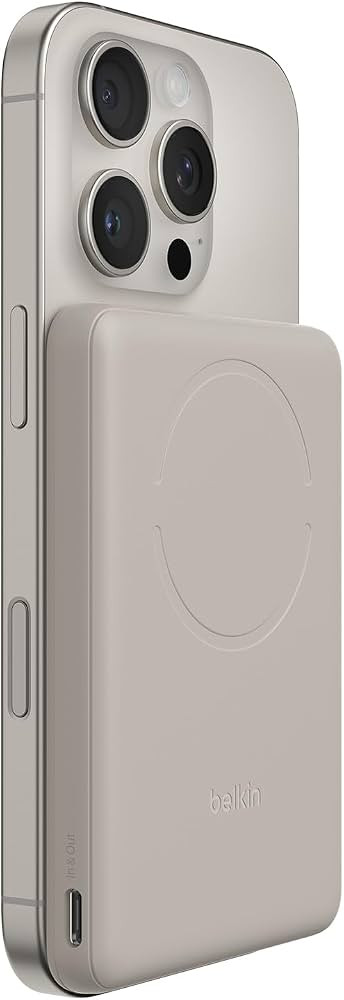 Belkin BoostCharge Magnetic Power Bank 5000mAh, Slim Portable Charger with Magnetic Ring and USB ... | Amazon (UK)