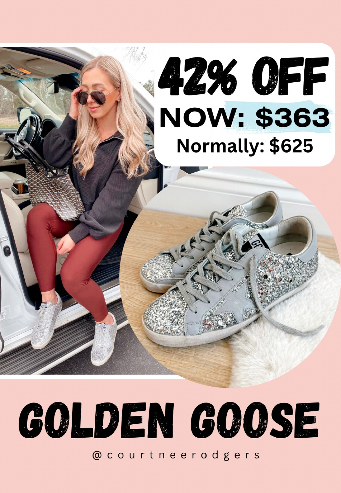 My all silver glitter Golden Goose are on MAJOR SALE!!! 👏🏻 I’m a size 7.5 and wear size 38 in these!

Golden goose, ssense, Black Friday, glitter, gift guide, gifts for her 

#LTKsalealert #LTKGiftGuide #LTKshoecrush