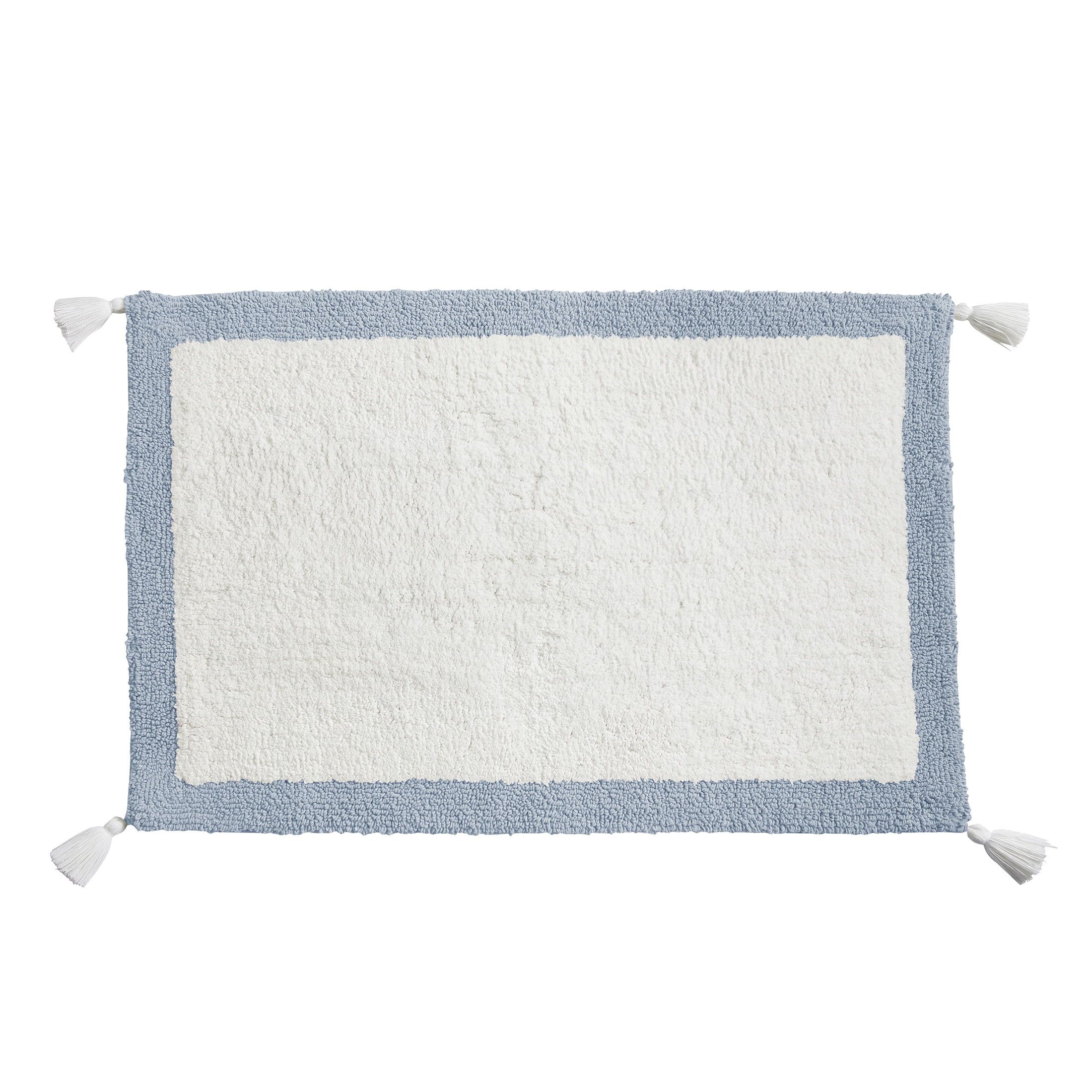 My Texas House Light Blue Border Cotton Bath Rug with Tassels, 20" x 30" - Walmart.com | Walmart (US)