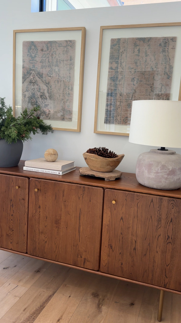 Our sideboard console area is one of my favorite spots to style and refresh!