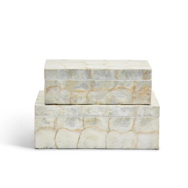 2 Piece Super Capiz Shell Accent Box Set (Set of 2) | Wayfair North America
