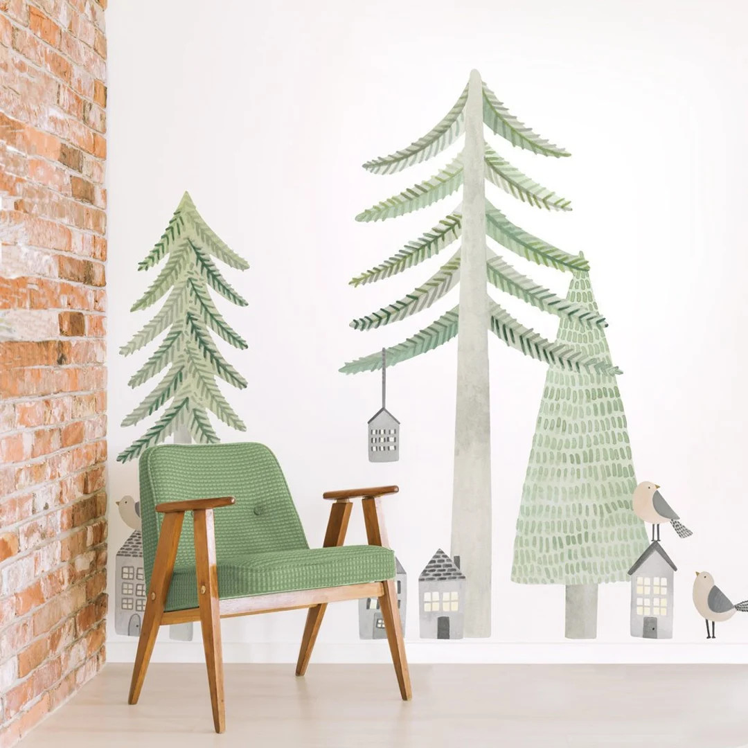 Pine Forest Kit - Large - Peel-and-Stick Wall Decals - Mej Mej | Etsy (US)