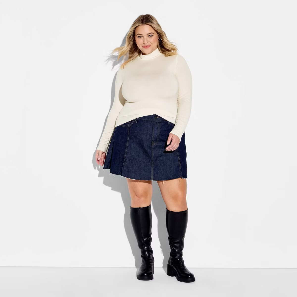 Women's Slim Fit Long Sleeve Mock Turtleneck T-Shirt - Wild Fable™ | Target