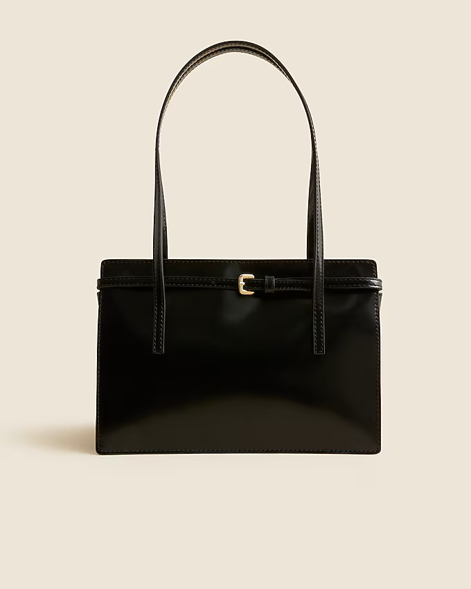 Edie structured shoulder bag in Italian leather | J. Crew US
