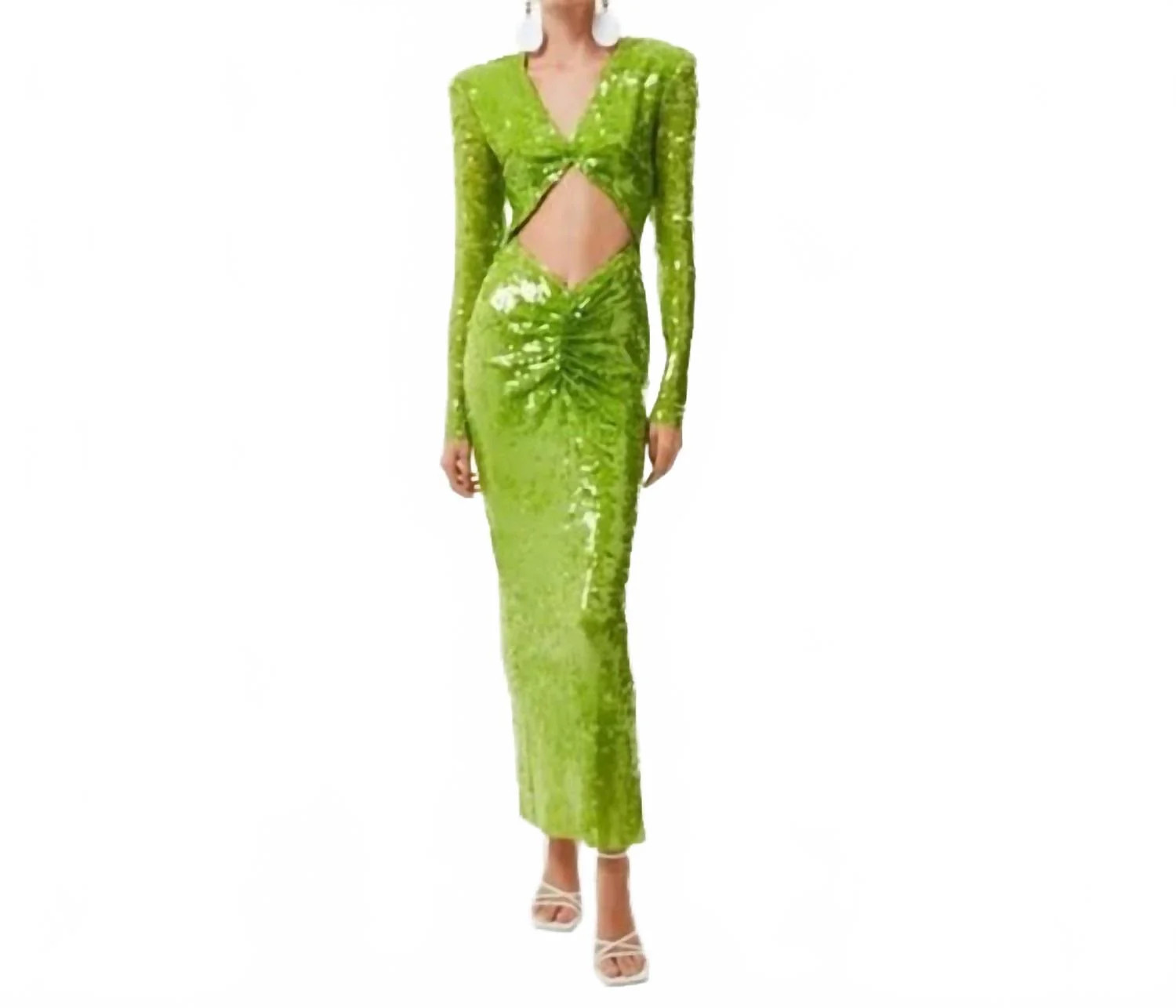 Aurora Sequin Dress In Green | Shop Simon