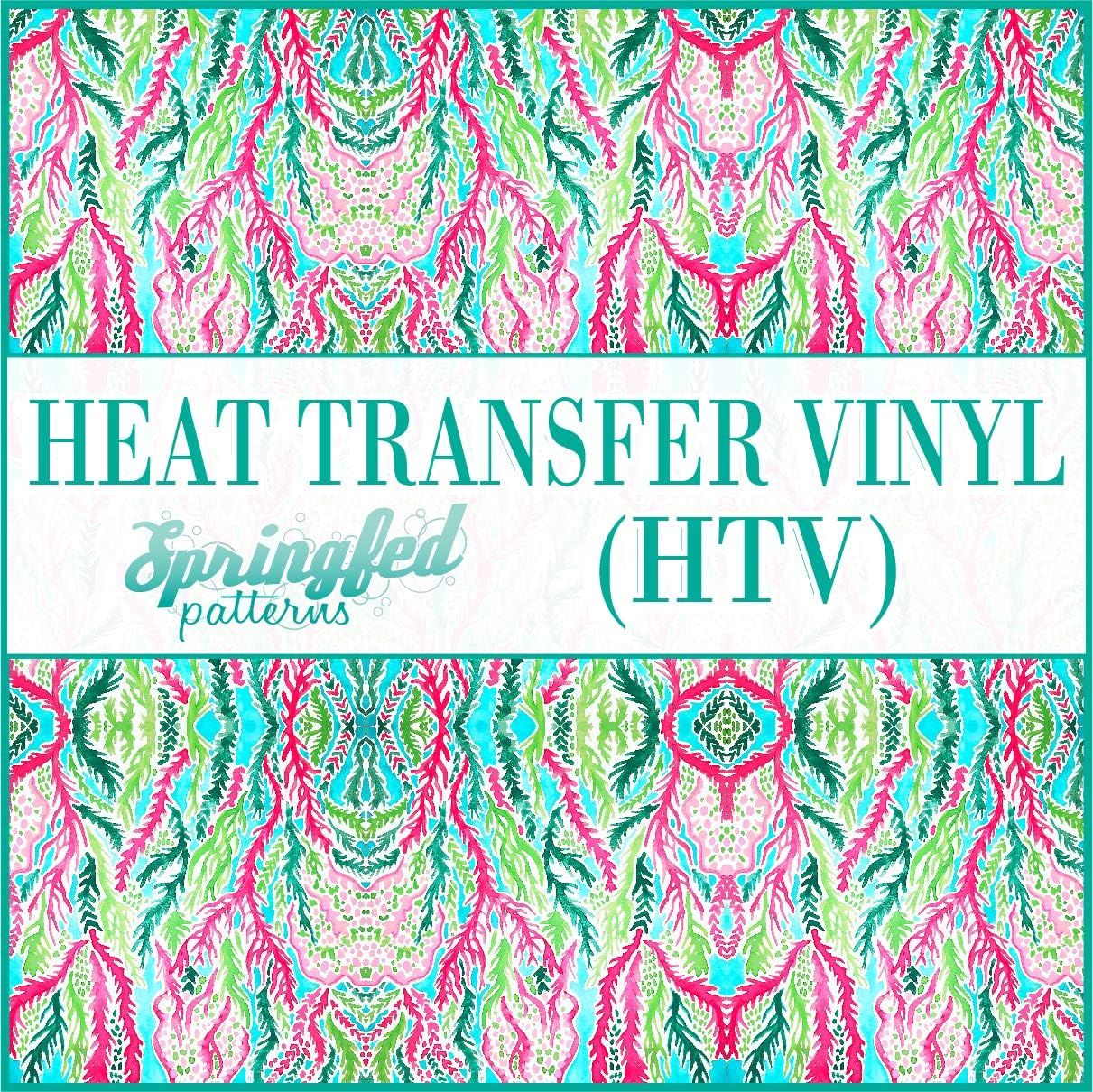 Small LP Inspired Pastel CORAL Pattern #2 Heat Transfer Vinyl 12"x14" Sheet of HTV for Shirts | Amazon (US)