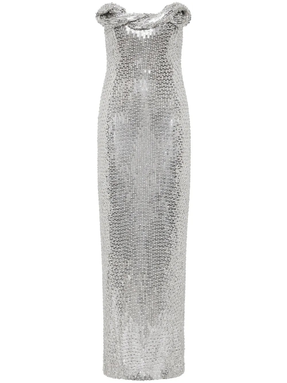 Rachel Gilbert Rosalie gown - Silver | Farfetch Global