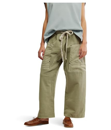 Free People Women's We The Free Jet Set Knit Pull-On Pants, Oil Green | Amazon (US)