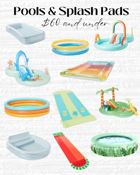 Round up for above ground pools, splash pads and slides all for the summer from Target and Walmart! These options are great for the kids to use in the warm weather. ☀️🕶️ 

Target finds, Walmart finds, Sun Squad accessories, summer fun, splash pads, above ground pools, slip n slide 