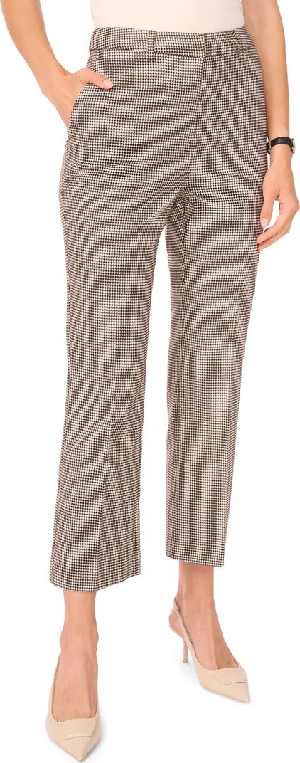 Kick Flare Leg Houndstooth Pants | Nordstrom