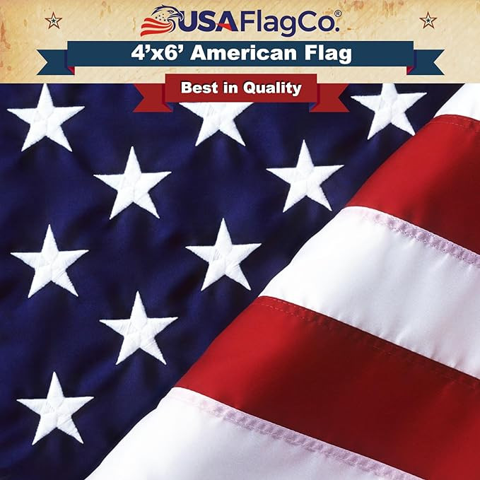 US Flag 4x6 by USA Flag Co. is 100% American Made: The BEST Embroidered Stars and Sewn Stripes Am... | Amazon (US)