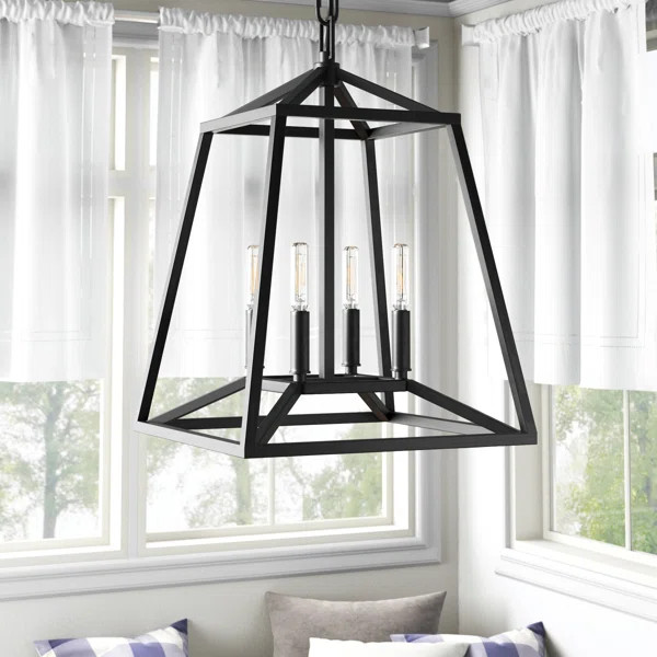 4 - Light Dimmable Lantern Geometric Chandelier | Wayfair North America