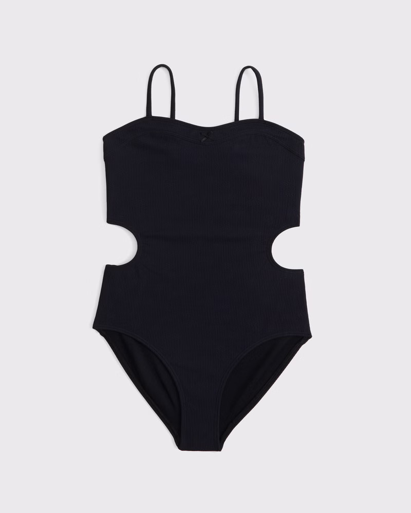 demi cup cutout one-piece swimsuit | Abercrombie & Fitch (US)