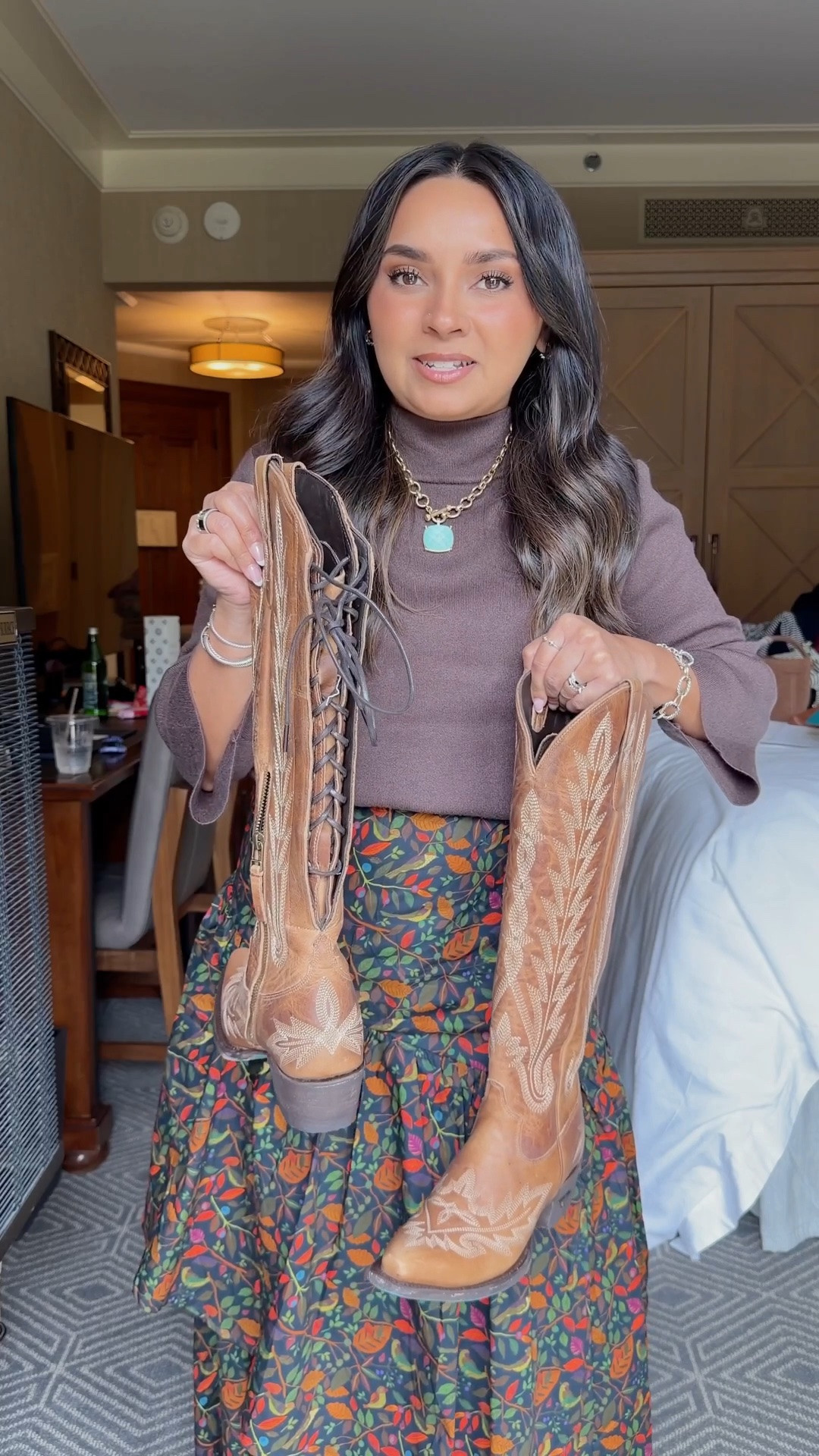 Brown sweater size xs TTS
Floral skirt size xs TTS
Brown boots size 5.5 TTS

#LTKPetite #LTKgrwm #LTKootd