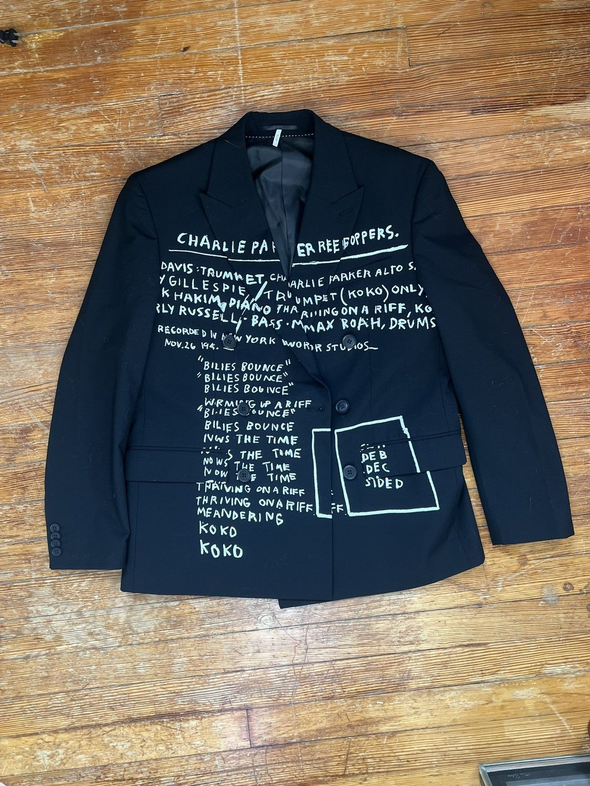 H&M × Jean-Michel Basquiat × Who Decides War H&M Basquiat Who Decides War Printed Blazer | Grai... | Grailed