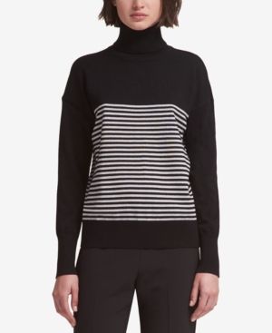 Dkny Striped Turtleneck Sweater, Created for Macy's | Macys (US)