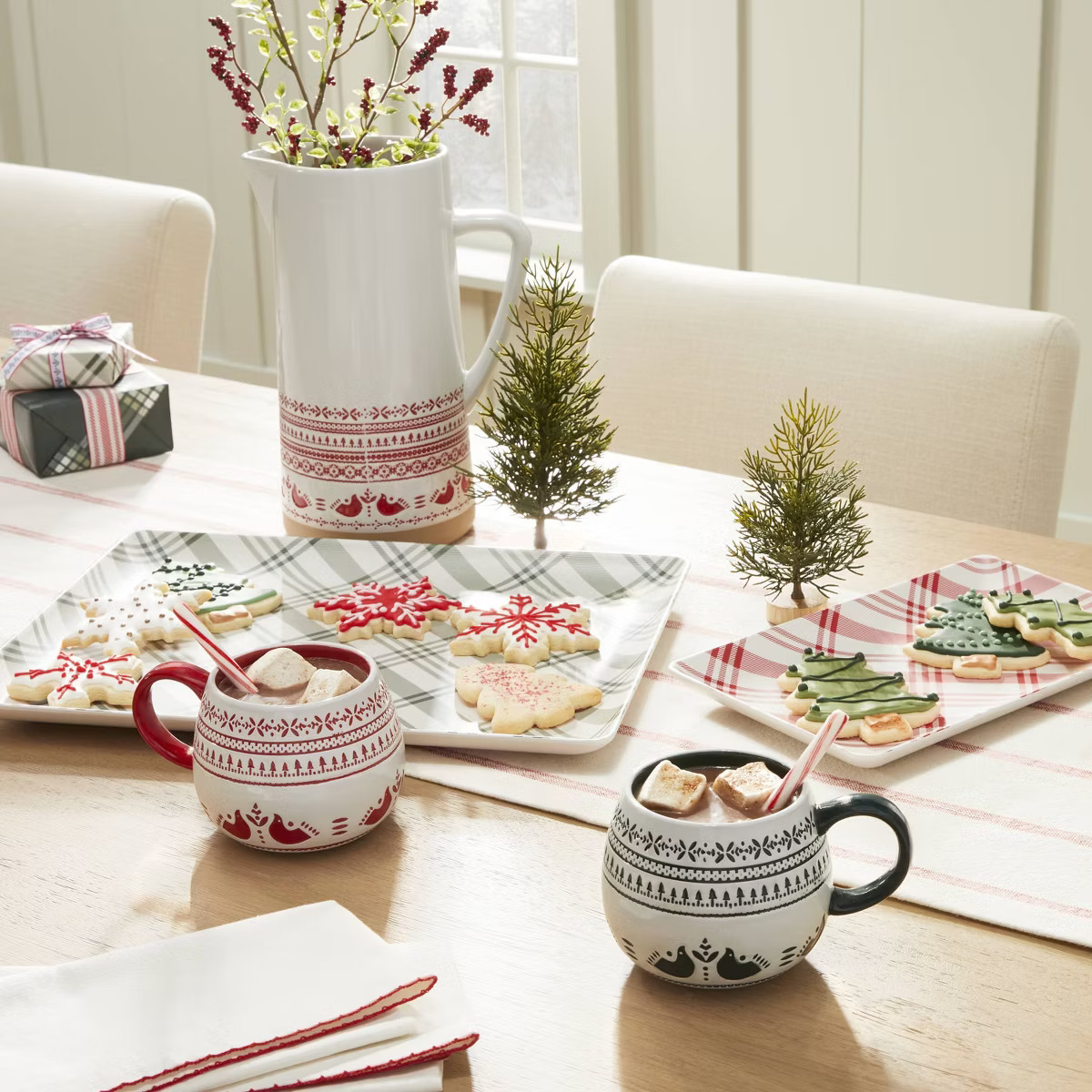 14oz Nordic Christmas Fair Isle Stoneware Mugs - Hearth & Hand™ with Magnolia | Target