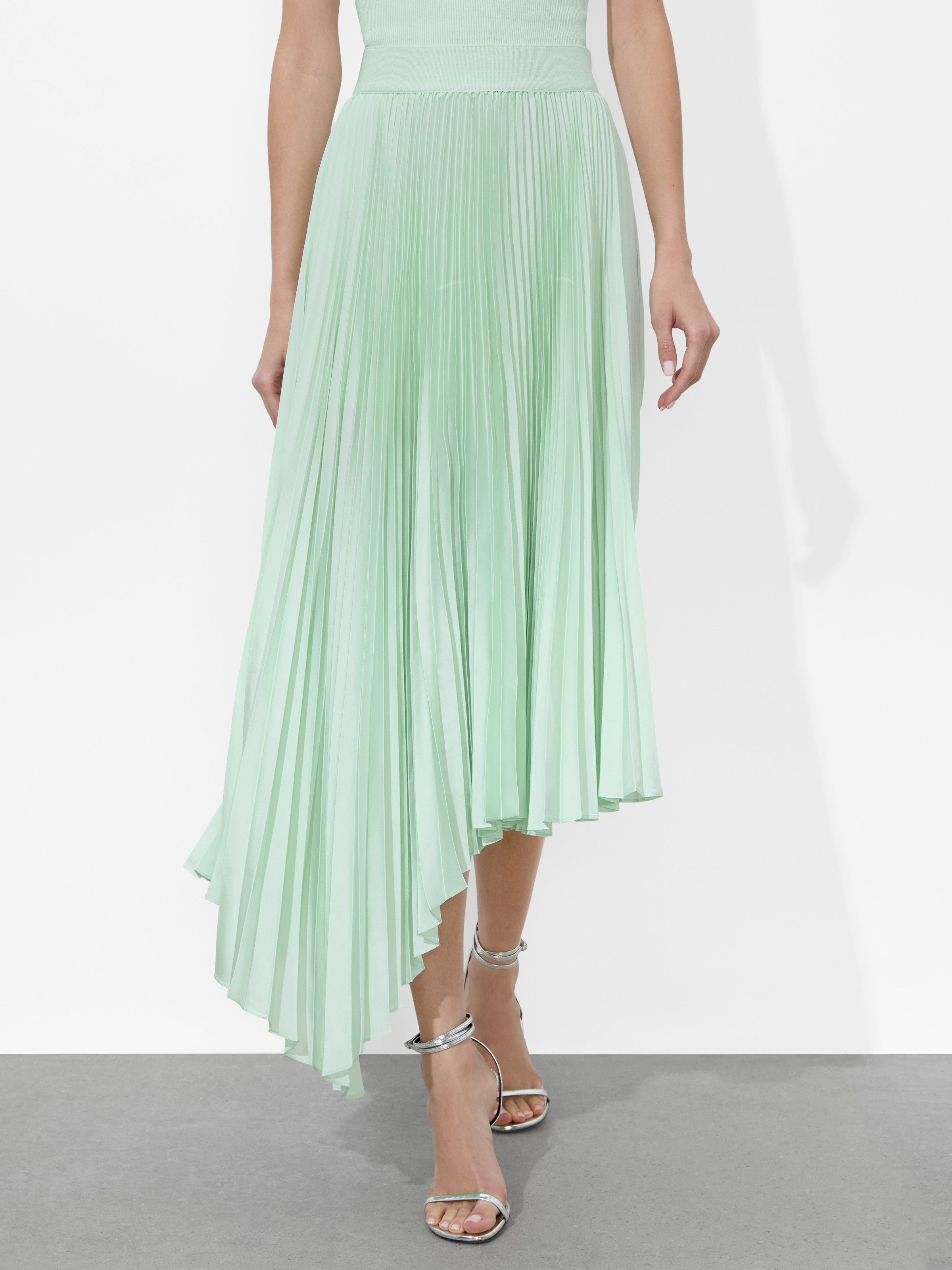 alice + olivia JENARA PLEATED MIDI SKIRT | Alice + Olivia