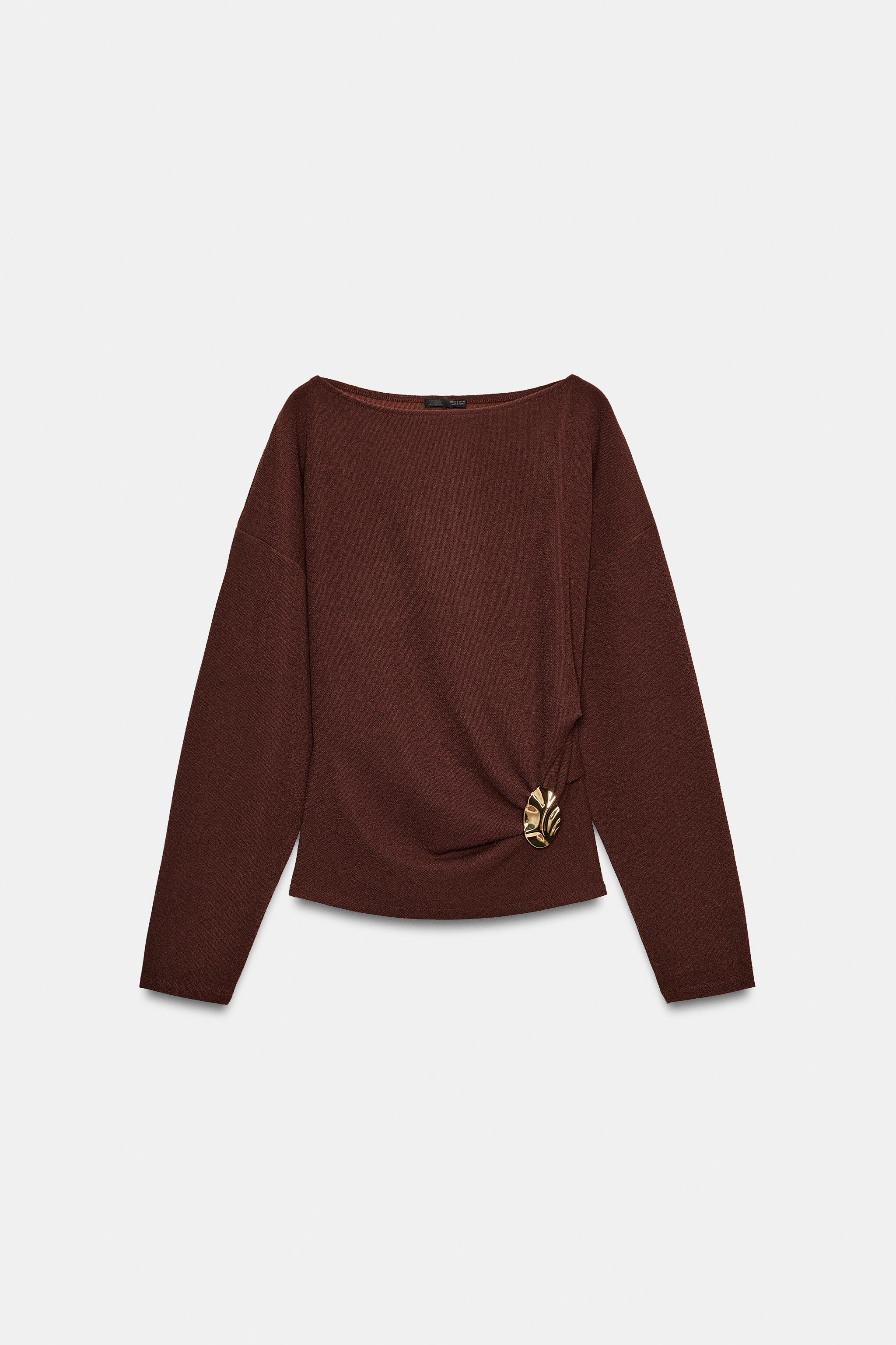 TEXTURED BUCKLE TOP | Zara US