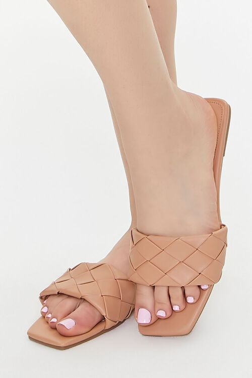 Crosshatch Faux Leather Sandals | Forever 21 (US)